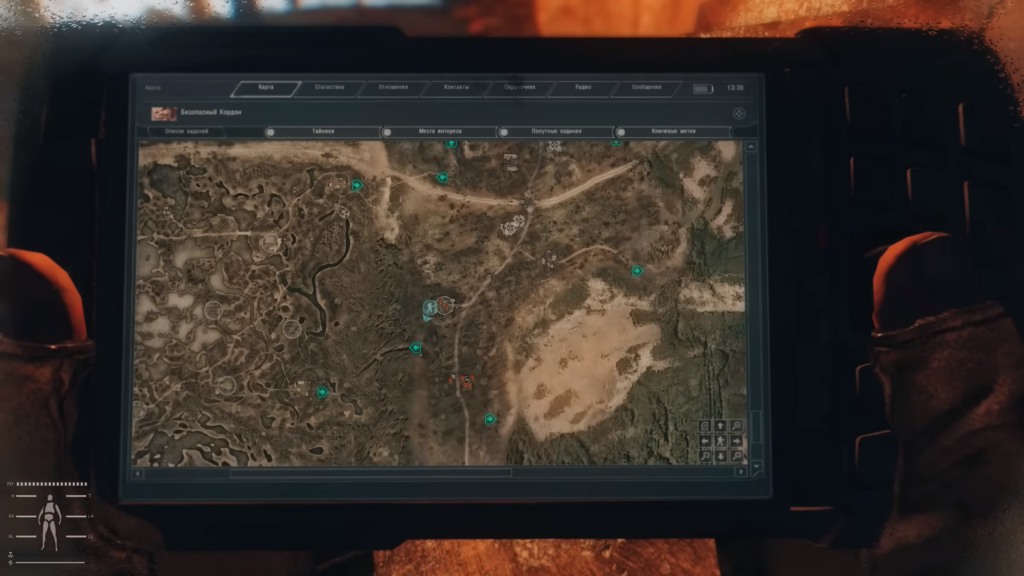 Локация в ПДА S.T.A.L.K.E.R. Anomaly
